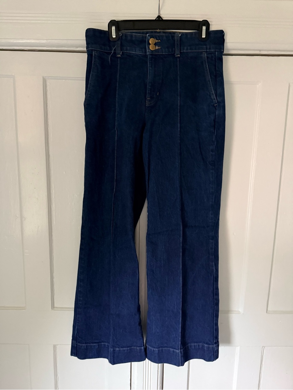 J. Crew Indigo High-Rise Wide Leg Jeans